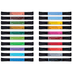 Faber-Castell Pitt Artist Pen Dual Tip Markers - Set of 20 with caps on