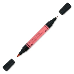 Faber-Castell Pitt Artist Pen Dual Tip Marker - Coral 131 with caps removed