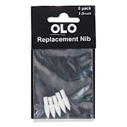 Olo Nib Replacements - Brush-Tip, Pkg of 5 in package