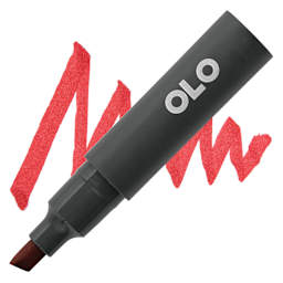 Olo Chisel Tip Half-Marker - OR2.6 Red Ochre marker and swatch
