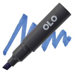 Olo Chisel-Tip Half Marker - BV2.6 Indigo marker and swatch