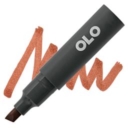 Olo Chisel-Tip Half Marker - OR3.7 Mocha marker and swatch