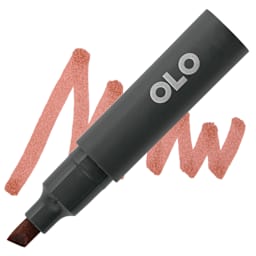 Olo Chisel-Tip Half Marker - OR7.6 Light Walnut marker and swatch