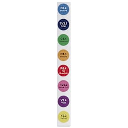 Olo Chisel Dual-Tip Markers - Set of 8, Basic colors with codes
