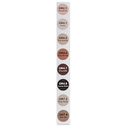 Olo Chisel Dual-Tip Markers - Set of 8, Portrait colors with codes