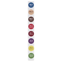 Olo Chisel Dual-Tip Markers - Set of 8, Comic colors with codes