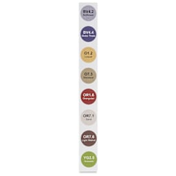 Olo Chisel Dual-Tip Markers - Set of 8, Architecture colors with codes