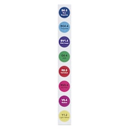 Olo Chisel Dual-Tip Markers - Set of 8, Vibrant colors with codes