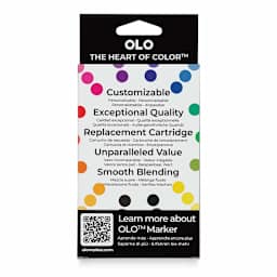 Olo Brush Dual-Tip Markers - Set of 8, Pastel, back of packaging