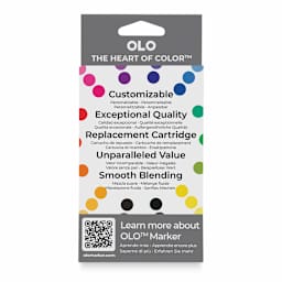 Olo Chisel Dual-Tip Markers - Set of 8, Pastel, back of packaging