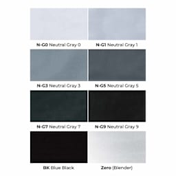 Olo Brush Dual-Tip Markers - Set of 8, Neutral Gray, colors with codes