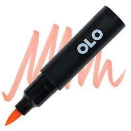 Olo Brush-Tip Half Marker - OR1.3 Papaya marker and swatch