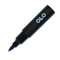 Olo Brush-Tip Half Marker - B0.5 Blue Sapphire with cap off