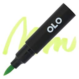 Olo Brush-Tip Half Marker - YG1.2, Sencha - Marker and Swatch