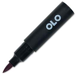 Olo Brush-Tip Half Marker - V7.6 Fig with cap off