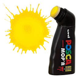 Posca Mop'r Paint Marker - Yellow, marker with swatch