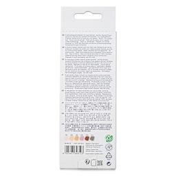 Faber-Castell Goldfaber Sketch Dual-Tip Markers - Portrait, Set of 6, back of the packaging