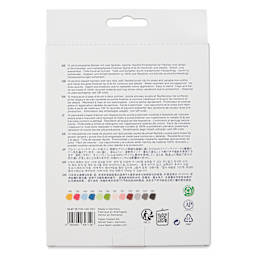 Faber-Castell Goldfaber Sketch Dual-Tip Markers - Assorted Colors, Set of 12, back of the packaging