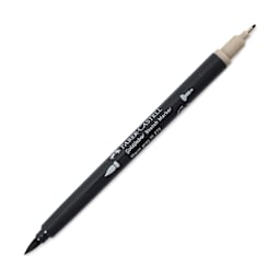 Faber-Castell Goldfaber Sketch Dual-Tip Marker - 272 Warm Grey III, caps off