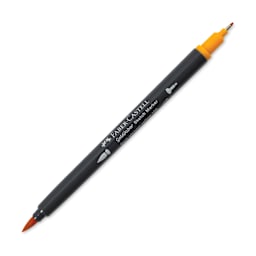 Faber-Castell Goldfaber Sketch Dual-Tip Marker - 109 Dark Chrome Yellow, caps off
