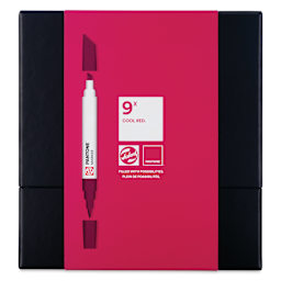 Pantone Dual Tip Markers - Cool Red, Set of 9, front of the packaging