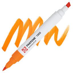 Pantone Dual Tip Marker - 1505, swatch and marker