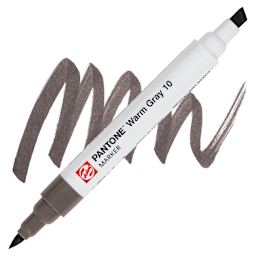 Pantone Dual Tip Marker - Warm Gray 10, swatch and marker