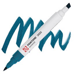 Pantone Dual Tip Marker - 3025, swatch and marker