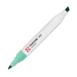 Pantone Dual Tip Marker - 345, marker with caps off
