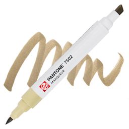 Pantone Dual Tip Marker - 7502, swatch and marker