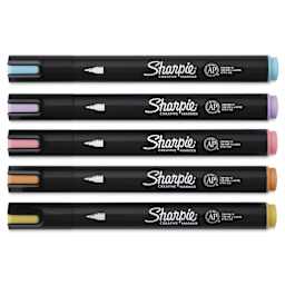 Sharpie Creative Acrylic Markers - Set of 5, Earth Tones Celestial Skies, Bullet Tip with caps on