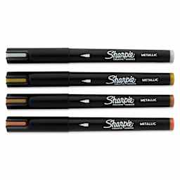Sharpie Creative Acrylic Markers - Set of 4, Metallic Colors, Fine Tip, caps on