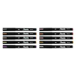 Sharpie Creative Acrylic Markers - Set of 10, Metallic Colors, Fine Tip, caps on