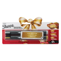 Sharpie Creative Acrylic Markers - Set of 2, Metallic Colors, Bullet Tip, front of packaging