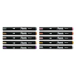 Sharpie Creative Acrylic Markers - Set of 10, Metallic Colors, Bullet Tip, caps on