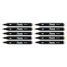 Sharpie Creative Acrylic Markers - Set of 10, Metallic Colors, Bullet Tip