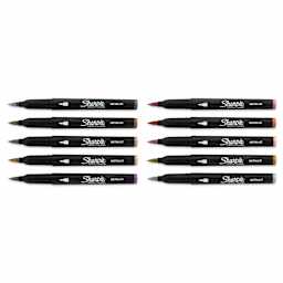 Sharpie Creative Acrylic Markers - Set of 10, Metallic Colors, Brush Tip