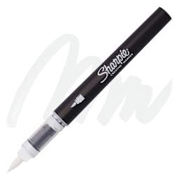 Sharpie Creative Acrylic Marker - White, Brush Tip swatch and marker