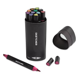 Molotow Sketcher Twin Graphic Markers - Main Kit 1, marker outside of the open packaging
