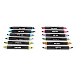 Molotow Sketcher Twin Graphic Markers - Main Kit 2, markers laid out