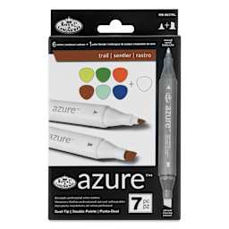 Royal & Langnickel Azure Dual Tip Markers - Set of 7, Trial Colors, front of the packaging