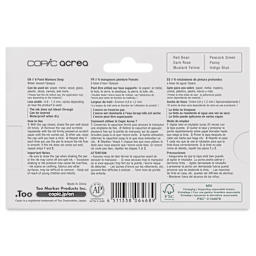Copic Acrea Paint Markers - Deep Colors, Set of 6, back of the packaging