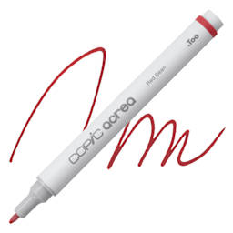 Copic Acrea Paint Marker - Red Bean 021, marker and swatch