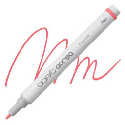 Copic Acrea Paint Marker - Coral Pink 014, marker and swatch