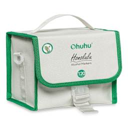 Ohuhu Honolulu Dual Tip Marker Set - Set of 120, Assorted Colors, front of case