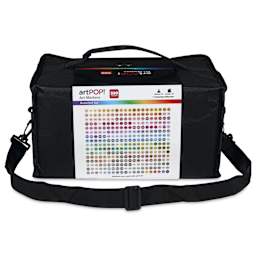 artPOP! Chisel and Brush Dual Tip Alcohol Art Marker Set - Set of 321, Assorted, back of packaging