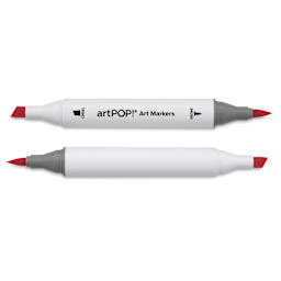 artPOP! Chisel and Brush Dual Tip Alcohol Art Marker, front and back of marker