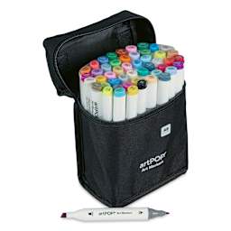 artPOP! Chisel and Fine Dual Tip Alcohol Art Marker Set - Set of 49, Assorted, marker out of packaging