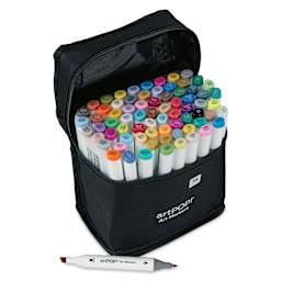artPOP! Chisel and Fine Dual Tip Alcohol Art Marker Set - Set of 73, Assorted, open packaging