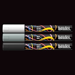 Liquitex Markers - Set of 3, Monochrome Colors, Bullet Tip, 2 mm, contents